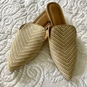 • A New Day Natural Woven Mules •